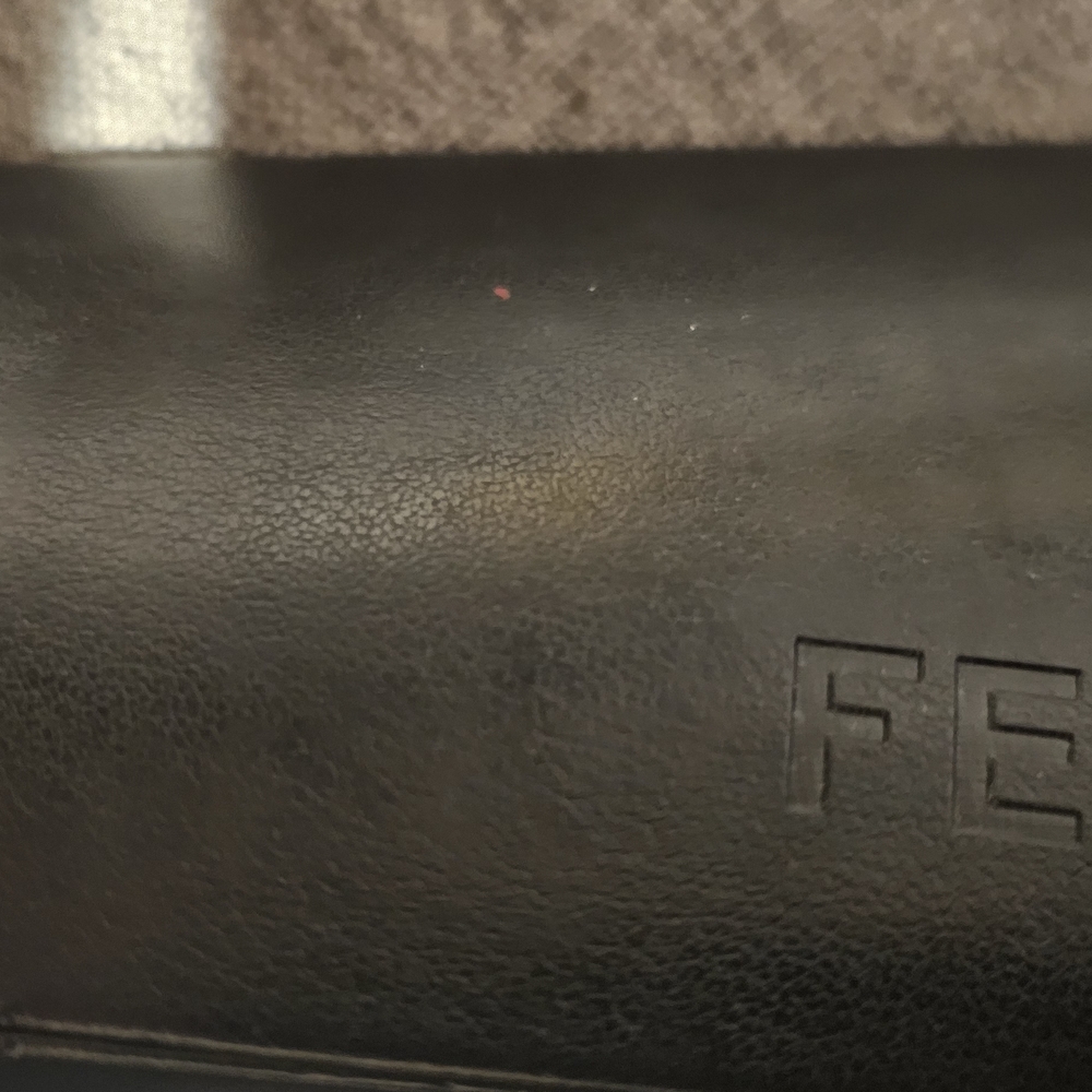 Fendi Black Embossed Leather Piece